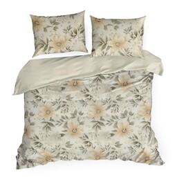 Eurofirany Pościel bawełniana 140x200 Sonia 31 kremowa jasna