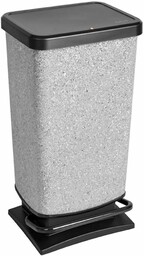 Rotho Paso kosz na śmieci z pedałem, 40 l, granit