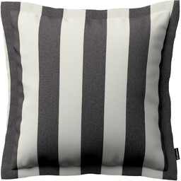 Poszewka Mona na poduszkę, biało-grafitowe pionowe pasy (5,5cm), 45 x 45 cm, Quadro
