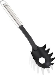 Leifheit Łyżka do spaghetti z tworzywa sztucznego i Sterling, stal nierdzewna i czarna # 24060