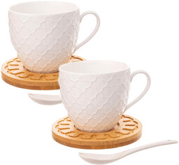 Orion Kubek ze spodkiem i łyżeczką dla dwojga BAMBUS 250 ml