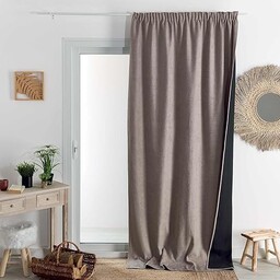 HomeMaison.com Zasłona termoizolacyjna, zasłona zaciemniająca, lniana zasłona, 140 x 260 cm