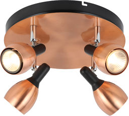 Candellux CROSS 98-34878 plafon lampa sufitowa miedziany metalowy klosz 4X50W GU10 35cm