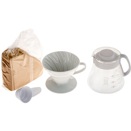 Zestaw Hario V60 Dripper & Pot White - drip + serwer + filtry