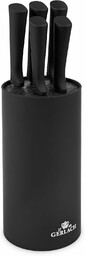 Gerlach Smart Black Zestaw Noży w Bloku, Czarny, 5 Sztuk