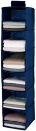 WENKO 4374120100 Organizer na pranie Air - 6 przegródek, przepuszczający powietrze, polipropylen, 30 x 120 x 30 cm, niebieski