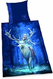 Herding Anne Stokes zestaw pościeli, bawełna, niebieski, rozmiar niemiecki