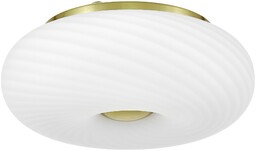 LAMPA SUFITOWA PLAFON NOWOCZESNA BIAŁO-ZŁOTA MONARTE D28 LUMINA DECO