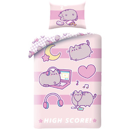 Pościel dziecięca Pusheen 140 x 200 cm Halantex mikrofibra kotek kot