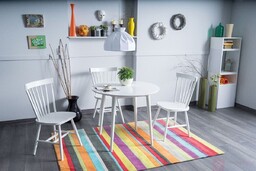 Stół LARSON Signal Biały, ø90