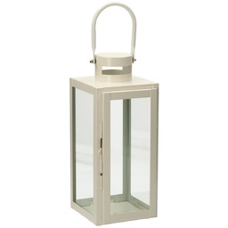Lampion Metalowy Elegance White 40 cm, 13 x 13 x 40 cm