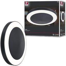 Paulmann 94526 lampa zewnętrzna LED Circula lampa sufitowa z czujnikiem zmierzchu/ruchu IP44 okrągła z 1x14 W ciepły biały antracyt tworzywo sztuczne 3000 K