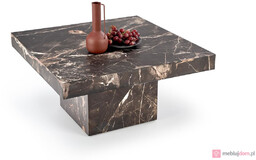 Stolik kawowy MONOLIT Halmar 80x80, Czarny marmur