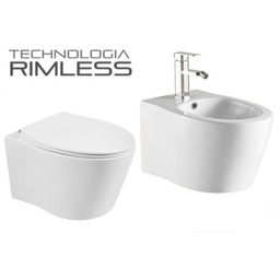 MISA WC RIMLESS+ BIDET+ DESKA wolnoopadająca Duroplast SLIM