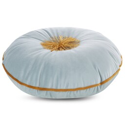 Eurofirany Poduszka dekoracyjna 40 cm Velvet jasna miętowa z pomponem