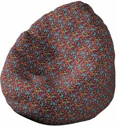 Worek do siedzenia, kolorowe kwiaty na czarnym tle, Ø50 x 85 cm, Intenso Premium