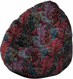 Worek do siedzenia, kolorowe rośliny na czarnym tle, Ø50 x 85 cm, Intenso Premium