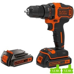 BLACK&DECKER Wiertarko-wkrętarka BDCDD186KB zestaw akumulatorów