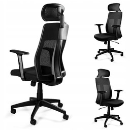 Fotel Ergonomiczny Explore Czarny Biurowy Krzesło Obrotowy Siatka Tkanina