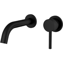 BATERIA UMYWALKOWA/WANNOWA ŚCIENNA 20 cm PODTYNKOWA,CZARNY MAT