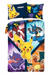 Pościel dziecięca Pokemon 140 x 200 Halantex 100% bawełna Pikachu