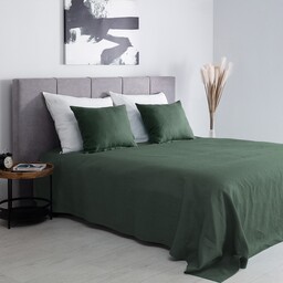Narzuta na łóżko 260x260 Linen green, 260 x 260 cm