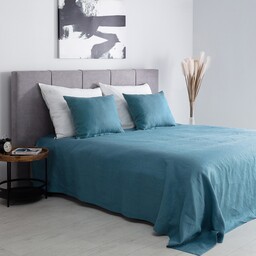 Narzuta na łóżko 260x260 Linen grey-blue, 260 x 260 cm