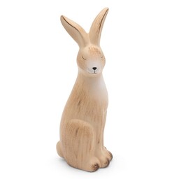 Eurofirany Figurka wielkanocna 9x8x23 30B Zajączek brązowa jasna