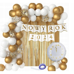 Zestaw Balonów Na Nowy Rok Dekoracje Sylwestrowe Impreza Domówka Duży