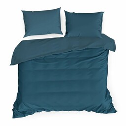 Eurofirany Pościel satynowa 160x200 Nova granatowa jednobarwna