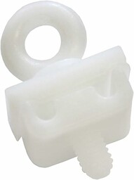 GARDINIA Blokada do szyn jezdnych U, 6 sztuk, tworzywo sztuczne, kolor biały