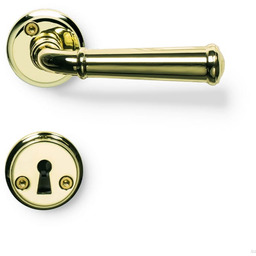 Klamka do drzwi Hampton Złota Polerowana Standard skandynawski