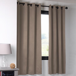 Stof Zasłona zaciemniająca blackout NOTTE lniany 135 x 180 cm zestaw 2 szt.