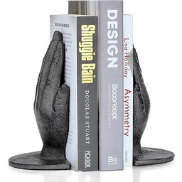 Ambipolar Dekoracyjne podpórki do książek w stylu dłoni  antyczny czarny żeliwny dekoracyjny akcent do wystroju domu, półki na książki, dekoracja salonu, dekoracyjne podpórki do książek do ciężkich