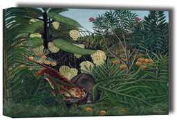 Fight between a Tiger and a Buffalo, Henri Rousseau - obraz na płótnie Wymiar do wyboru: 80x60 cm