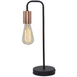 Lampa gabinetowa/stołowa/nocna HERPE 41-66862 czarno-miedziana 1x60W E27