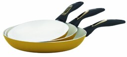 BRATmaxx 04345 zestaw patelni indukcyjnych, 3-częściowy patelnia powlekana ceramiką nieprzywierająca