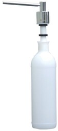Dozownik podblatowy do mydła w płynie Merida WALEC 1000 ml, chromowany mosiądz