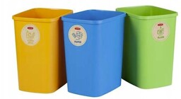 Kosz na śmieci Curver Flip Bin 3 x 25L, wielokolorowy