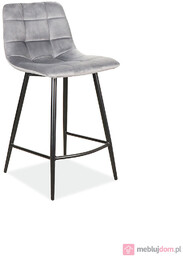 Półhoker MILA H-2 VELVET Signal Szary, Czarny