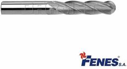 FENES Frez walcowy do matryc 8 mm 4-ostrzowy krótki z czołem kulistym chwyt walcowy DIN1889-BA K-H HSS-E 0641-512-102-555