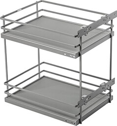 GTV - Organizer kuchenny MOVIXPRO wyposażenie cargo wysuwany system regałów szerokość zewnętrzna 500 mm 2 półki bez szyn antracyt