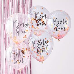 Ginger Ray Twinkle różowe złoto foliowane konfetti dziewczęce dekoracyjne baby shower balony