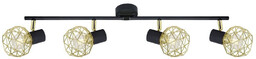 Lampa sufitowa ścienna ACROBAT złota 4xE14