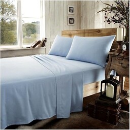 Jednokolorowe prześcieradła z gumką w rozmiarze king size - prześcieradło ze szczotkowanej tkaniny bawełnianej z elastycznymi narożnikami - pościel w jakości hotelowej - niebieskie