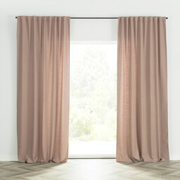 Zasłona BASIC na taśmie marszczącej 140x280cm brudny róż 1 szt., 140 x 280 cm