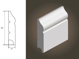 LISTWA LAGRUS - Atena 80 (80x16) * Długość - 244 cm*