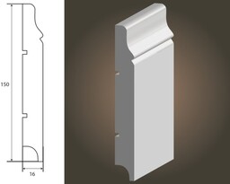 LISTWA LAGRUS - Krym 150 (150x16) * Długość - 244 cm*