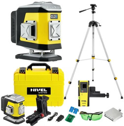 Zestaw Multilaser krzyżowy Nivel System CL2B poziomica + Statyw SJJ-M1 EX + Czujnik CLS5
