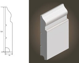 LISTWA LAGRUS - Olimp 120 (120x19) * Długość - 244 cm*